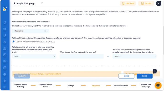 Screenshot showing that you can qualify your referral program software users with Salesforce.