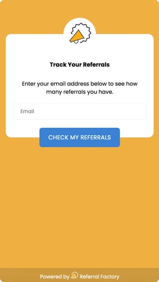 Screenshot showing how to track your referral program software users.